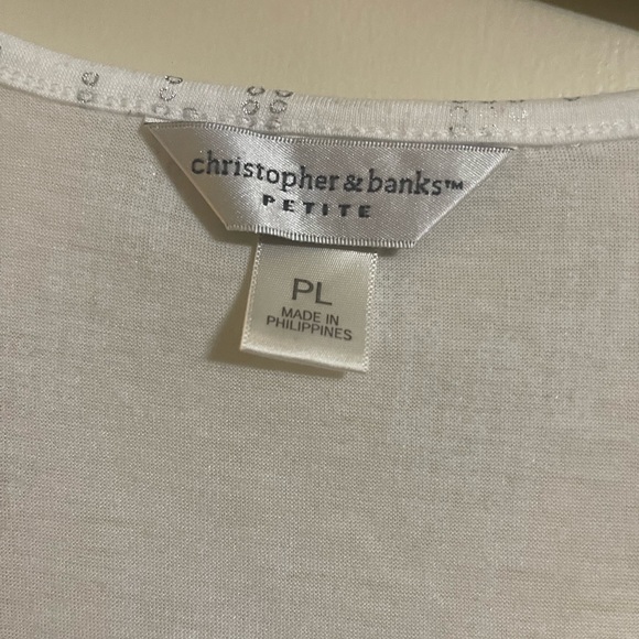 Christopher & Banks petite large white tank. Great shape. - Picture 3 of 3